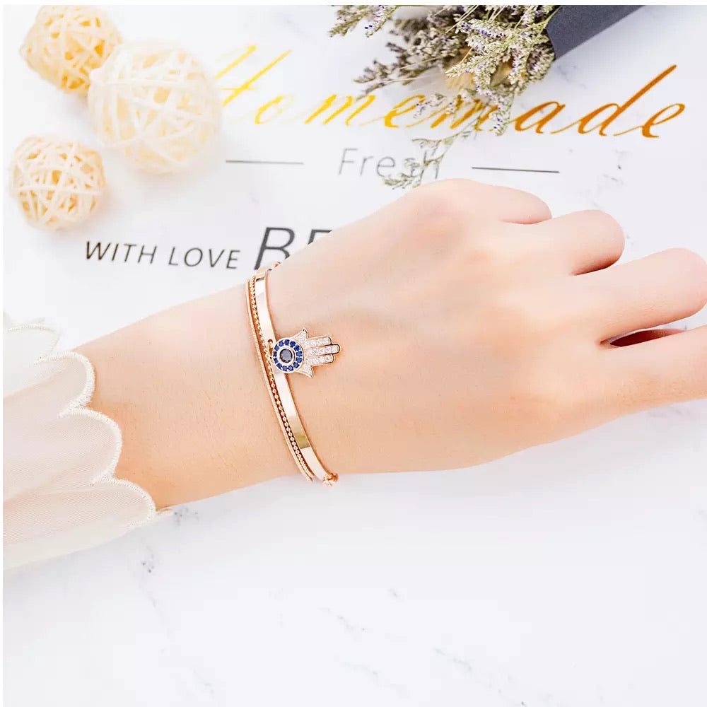Hamza Hand braclet with crystals