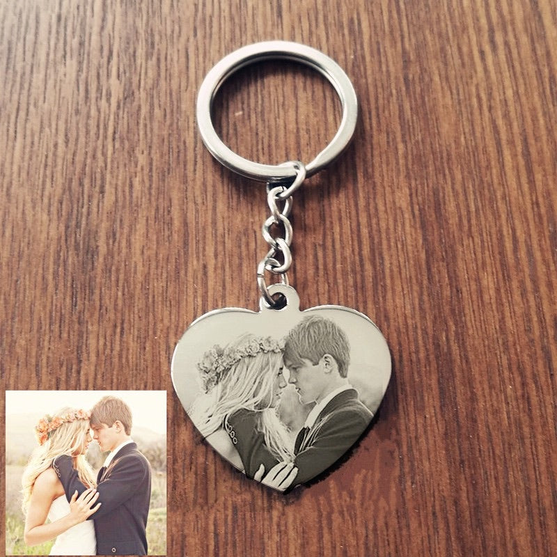 Custom photo keychain with engraving