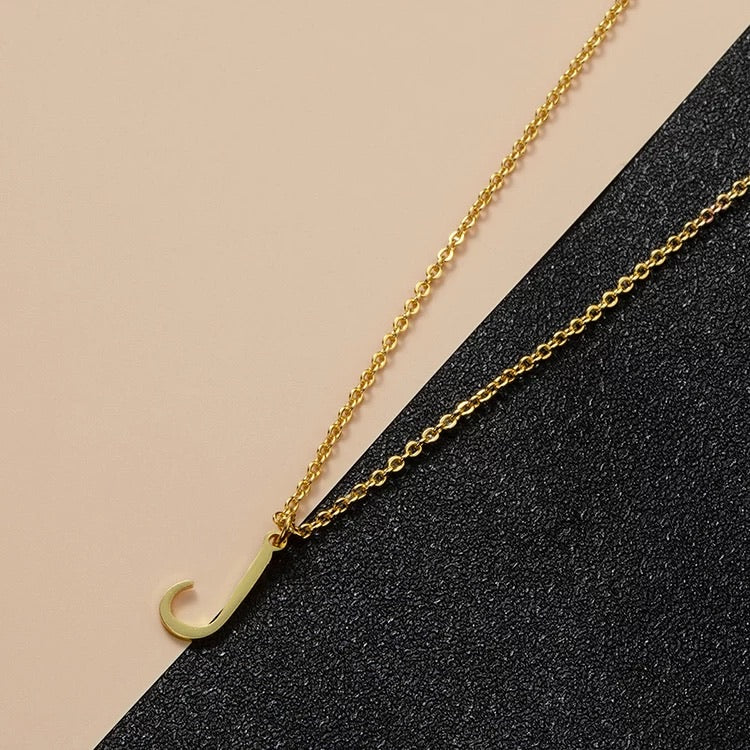 Arabic initial pendant with chain