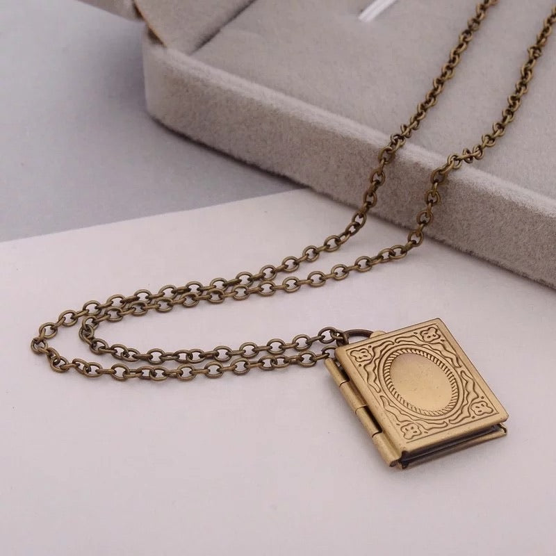 Fairy tale book locket & chain
