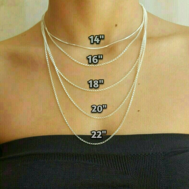 Arabic initial pendant with chain