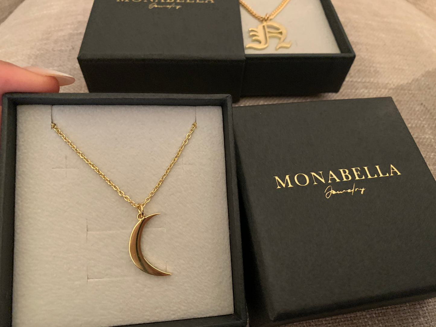 Crescent moon necklace