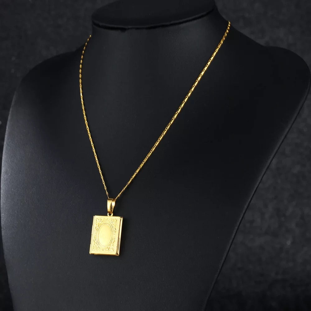 Mini book locket Allah sterling silver & gold options