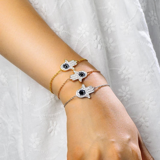 Hamza hand studded bracelet
