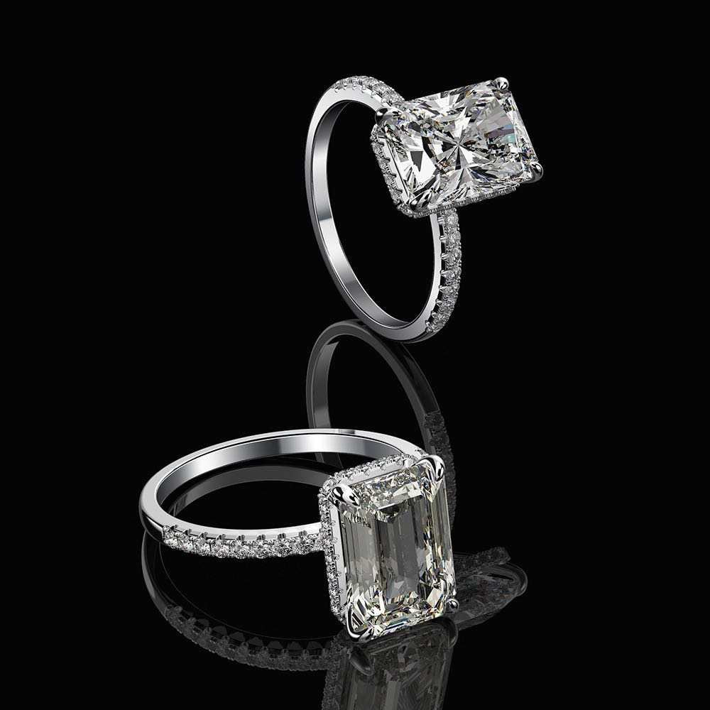 Cubic zirconia sterling silver ring