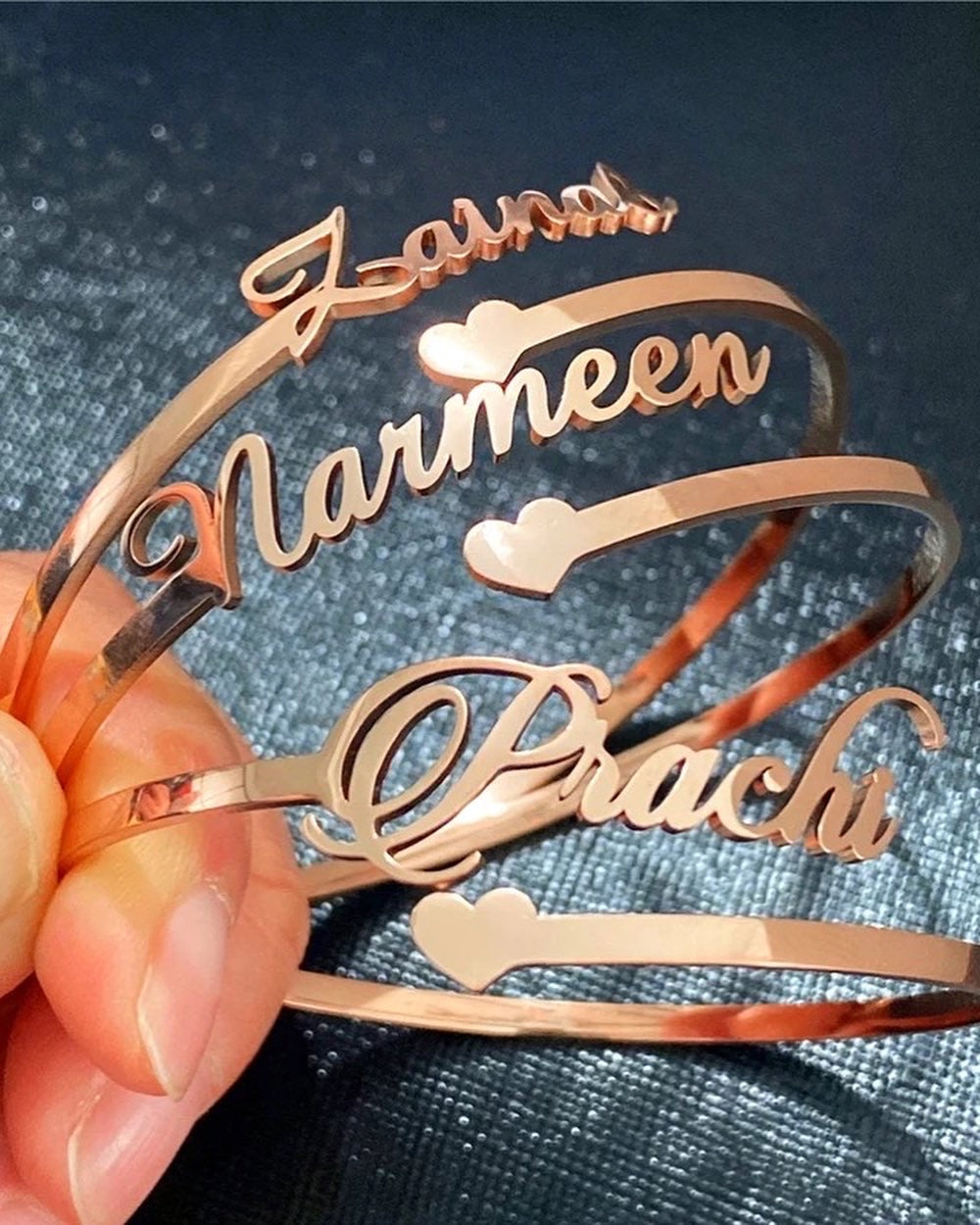 Custom name bangle bracelet