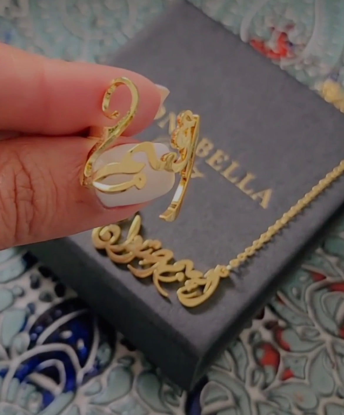 Customized Arabic Caligraphy Jewelry set