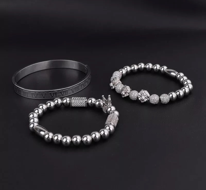 Royal crown bracelet set