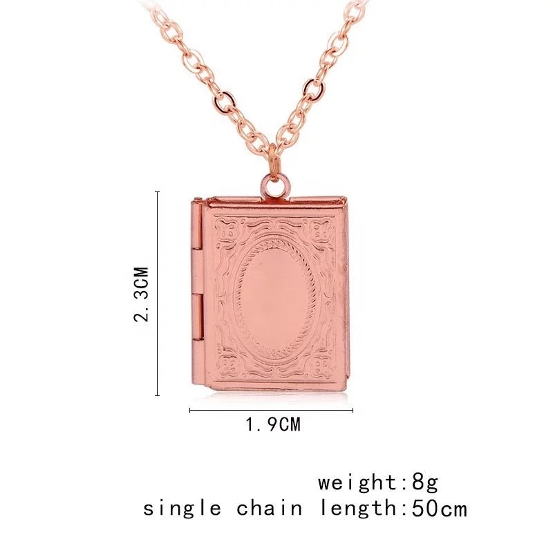 Fairy tale book locket & chain