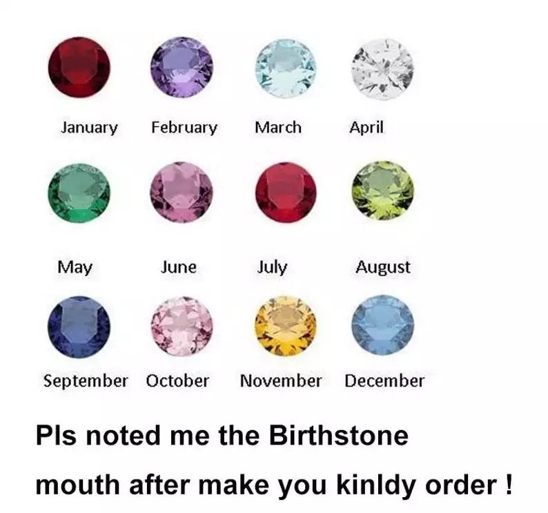 Engraved bracelet with birthstone
