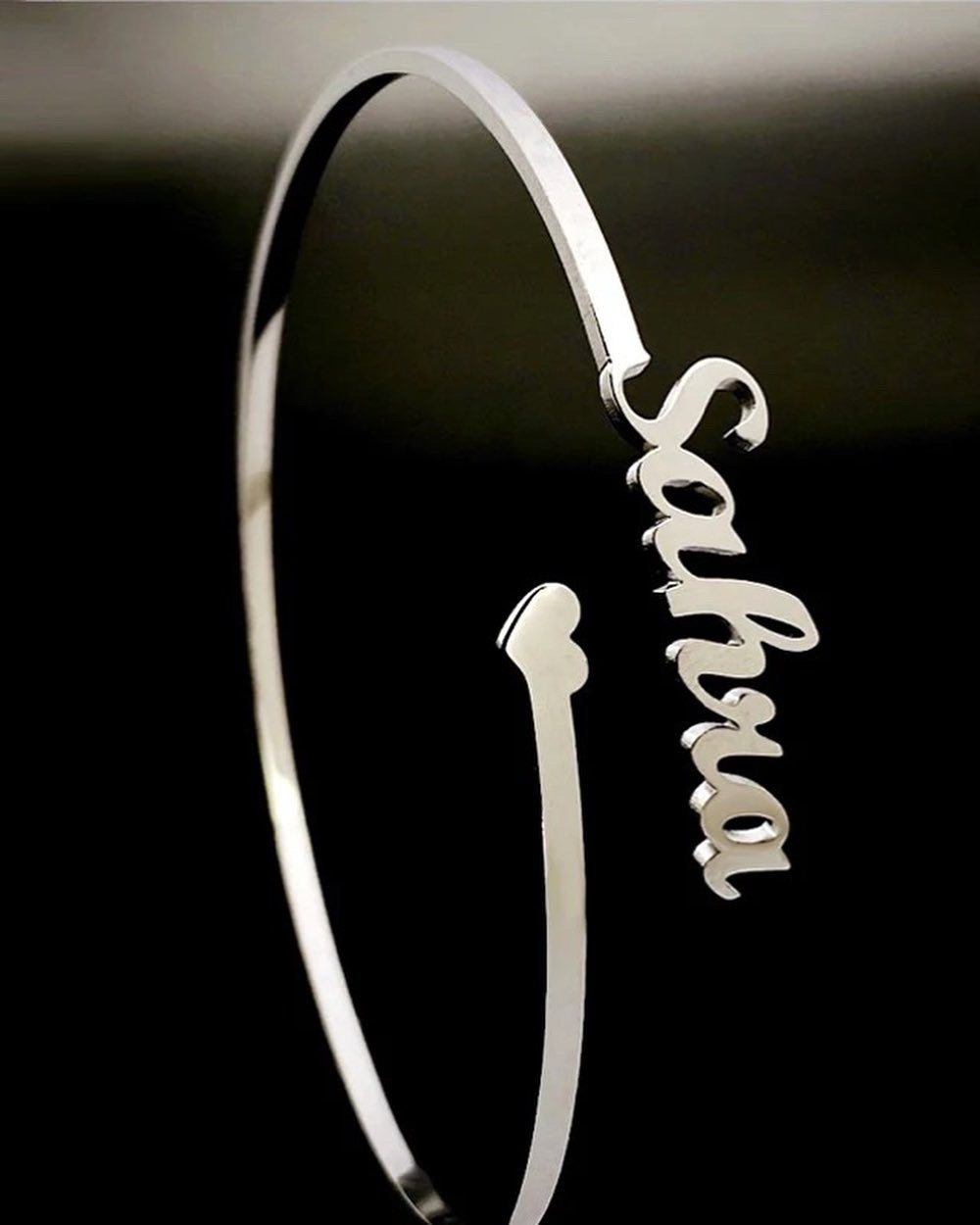 Custom name bangle bracelet