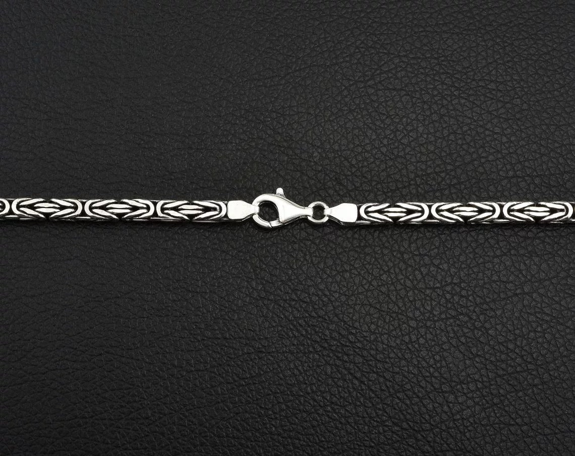 Byzantine vintage sterling silver chain