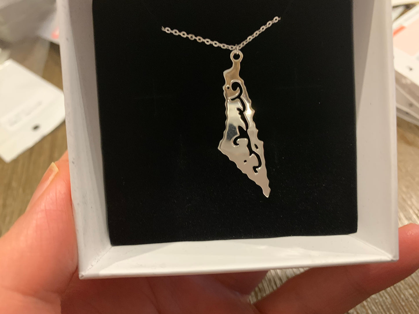 Sterling silver Palestine laser cut pendant