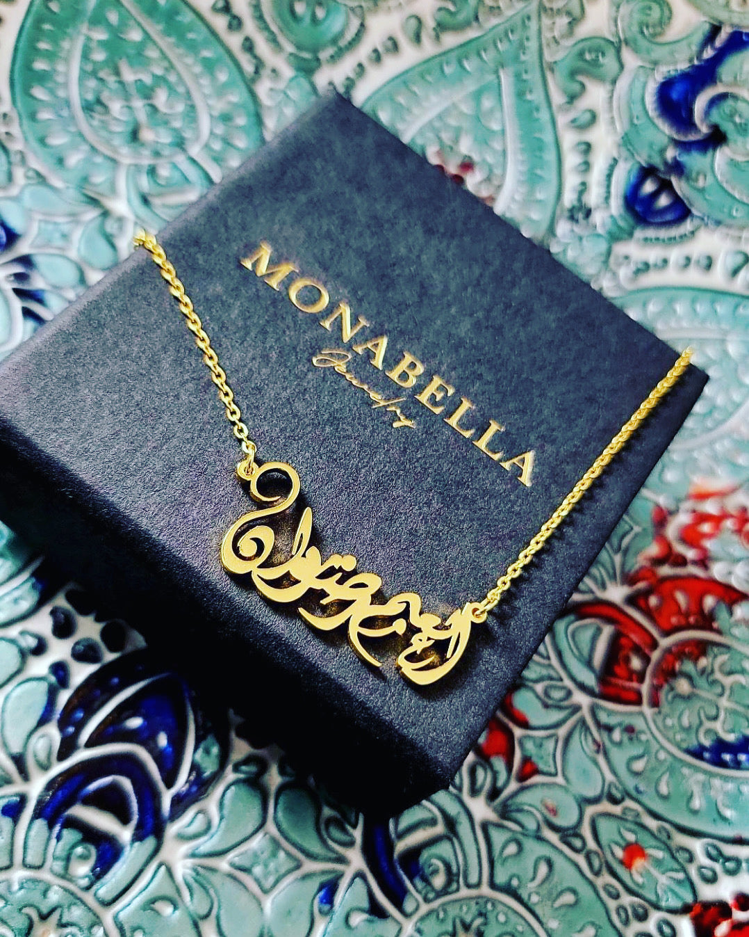 Customized Arabic Caligraphy Jewelry set