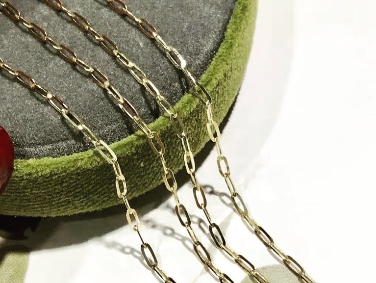 Paper clip necklace 18k gold