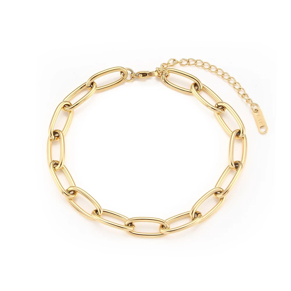 Paper clip chain necklace