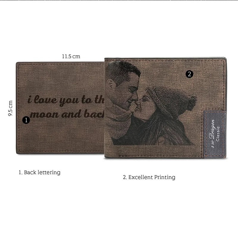 Custom engraved wallet