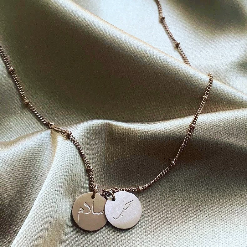 Peace & Love coin pendants