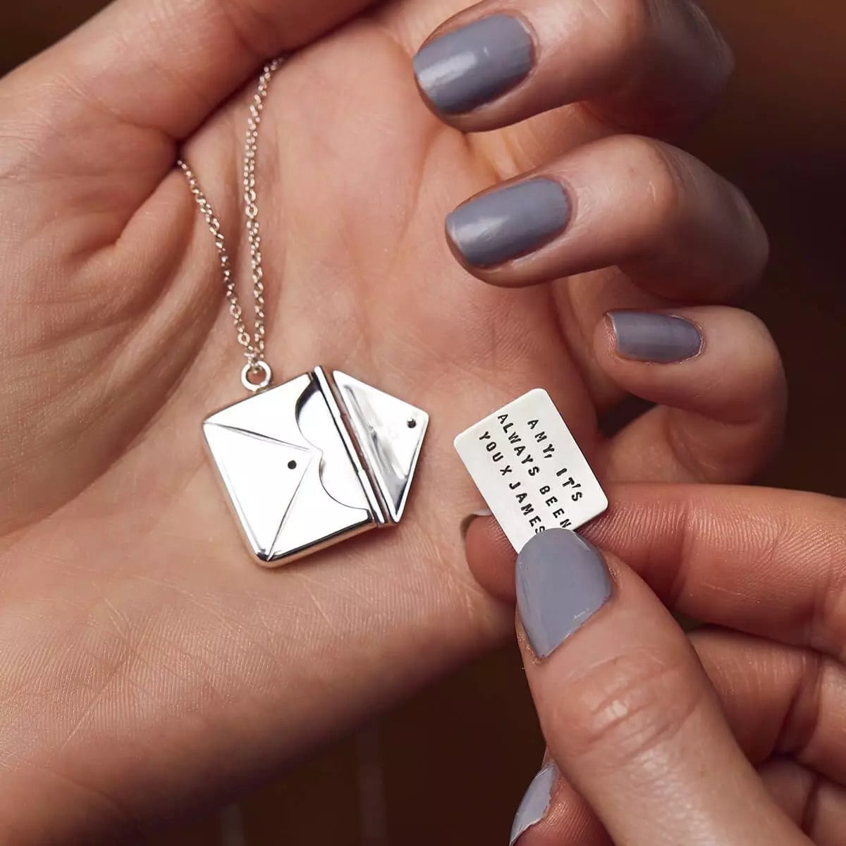 You’ve got mail message necklace sterling silver pendant