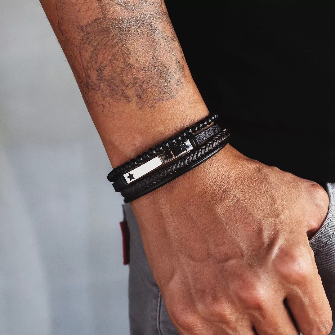 Men’s Multi Strand Leather bracelet