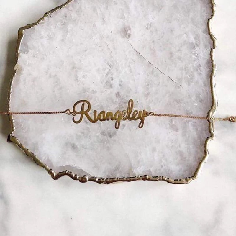 Name bracelet for all ages adjustable sterling silver material