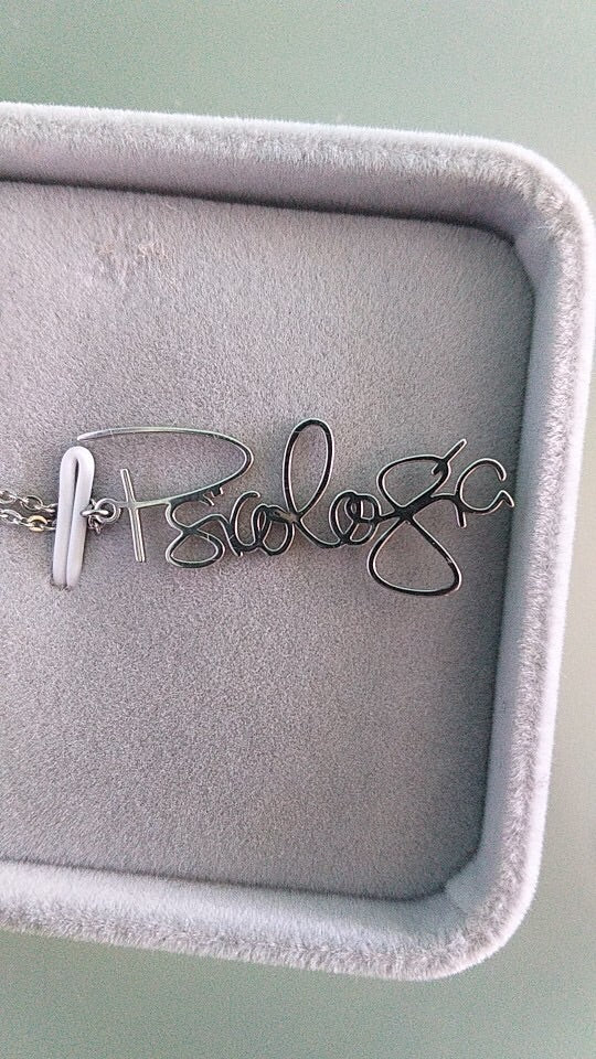 Hand written bracelet
